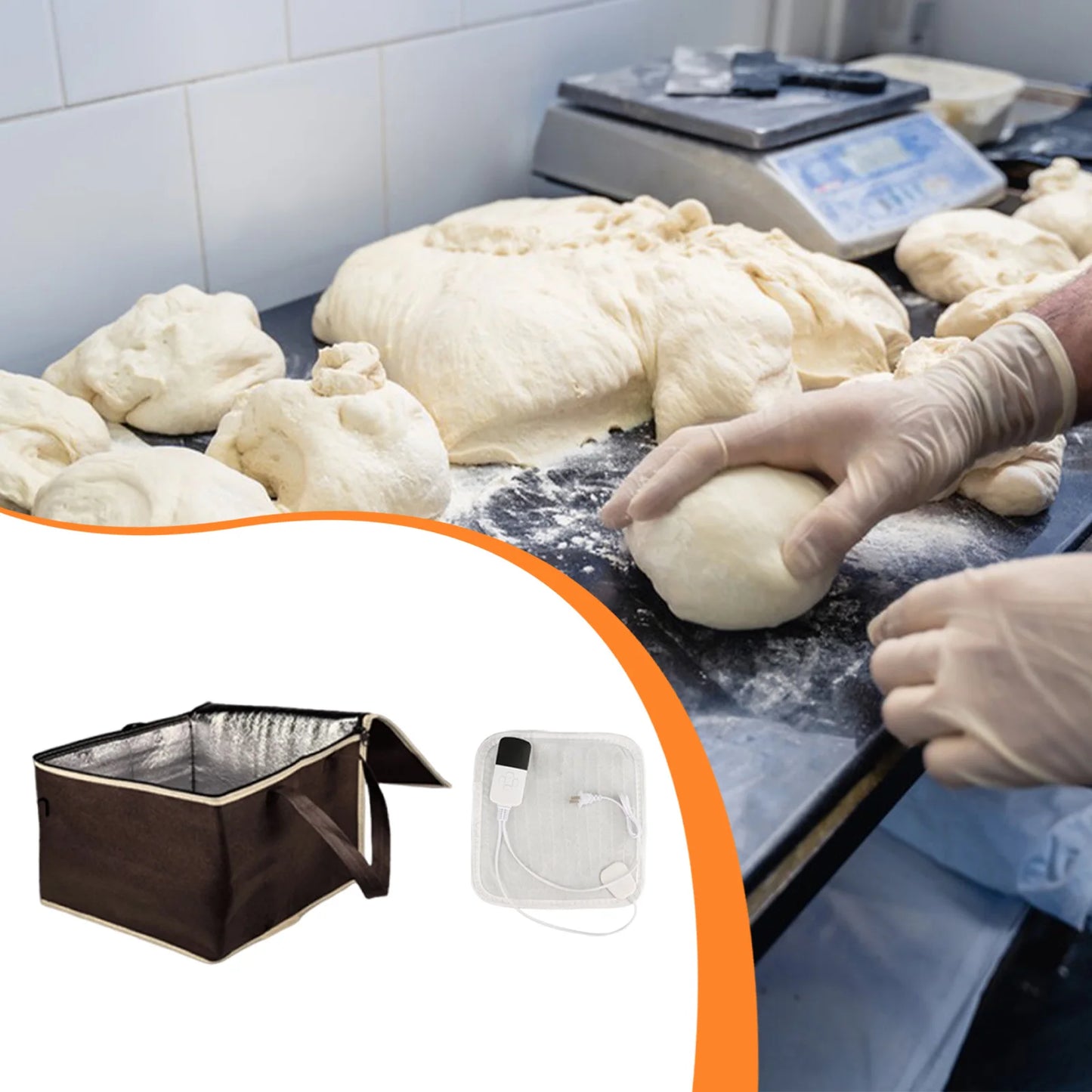 Bread Proofer Box with Warming Mat – 9-Level Adjustable Sourdough Starter Warmer for Baking, Yogurt & Cheese Fermentation