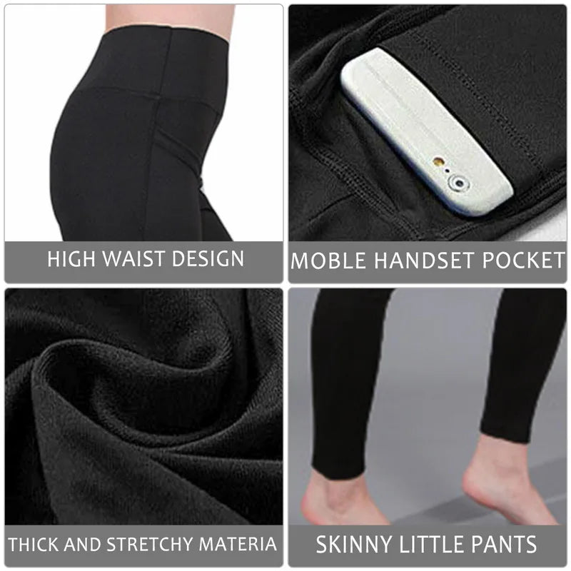 Elevate Your Workout: High Waist Yoga Leggings with Tummy Control, Ruched Booty, and Pockets - Seamless Compression Tights for Women