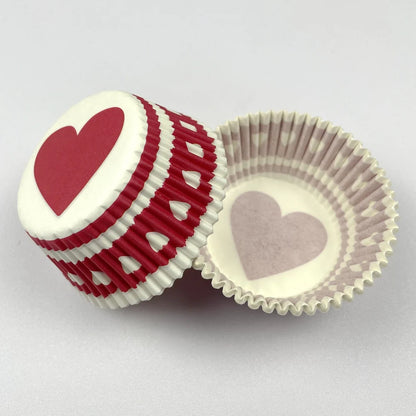 100PCS Animal Print & Pink Heart Cupcake Liners – Zebra, Leopard & Cow Pattern Muffin Baking Cups for Weddings & Parties