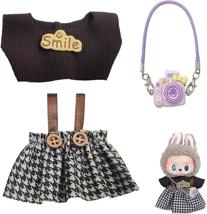 Gxlaihly 17cm Labubu Doll Clothes – Cute Costumes & Outfits for 17cm Labubu Dolls (B15)