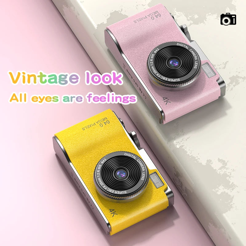 4K Digital Camera – 64MP Photography & Video Camcorder for Kids, Adults & Beginners | Rechargeable with 2.4 Inch Screen