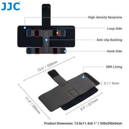 JJC Tripod Mounting Strap Bag – Photography Accessory Holder for Power Bank, Remote, Light Stand & Cables