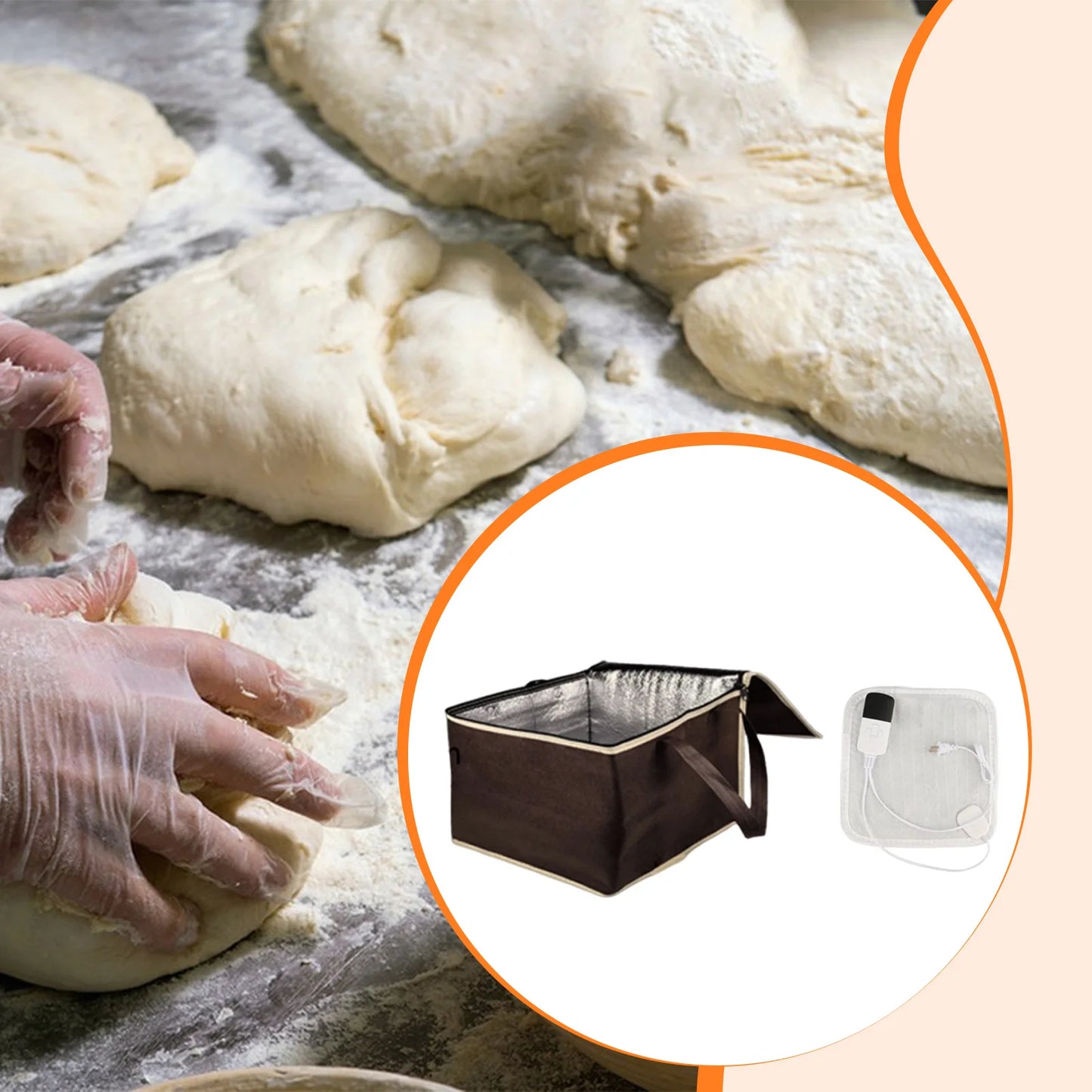 Bread Proofer Box with Warming Mat – 9-Level Adjustable Sourdough Starter Warmer for Baking, Yogurt & Cheese Fermentation