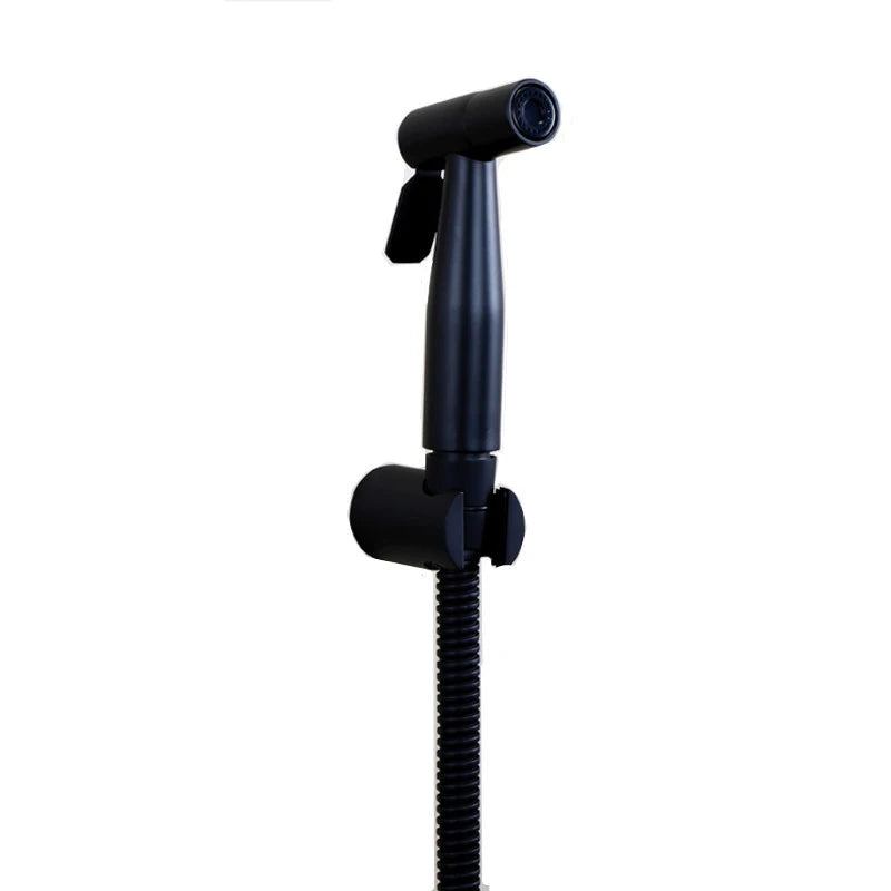 New Handheld Bidet Toilet Sprayer — Luxurious Portable Shattaf with Black Matt Alba Plate for Bathroom