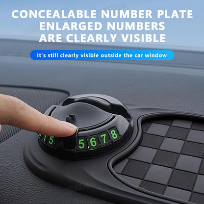 SEAMETAL 2-in-1 Car Dashboard Mat - Anti-Slip Phone Holder with 360° Rotating Mount and Adhesive Grip for Smartphones