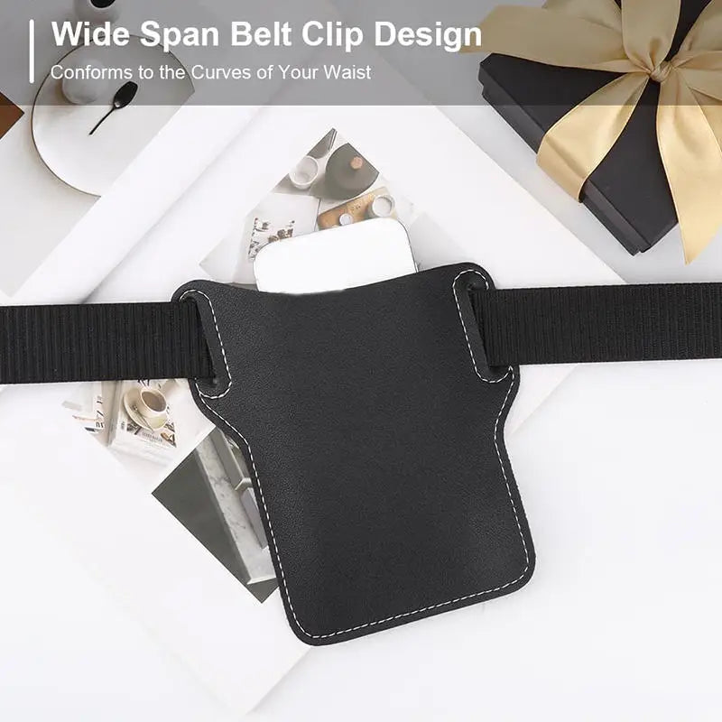 Men’s PU Leather Vintage Waist Bag – Phone Holster Belt Pouch for Travel & Hiking