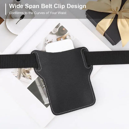 Men’s PU Leather Vintage Waist Bag – Phone Holster Belt Pouch for Travel & Hiking
