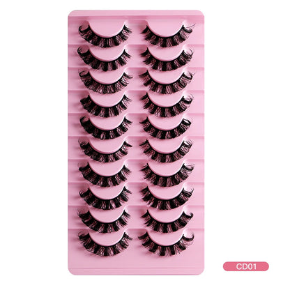 2/10 Pairs 3D Mink Strip False Eyelashes – Dramatic Fake Lash Extensions for Makeup