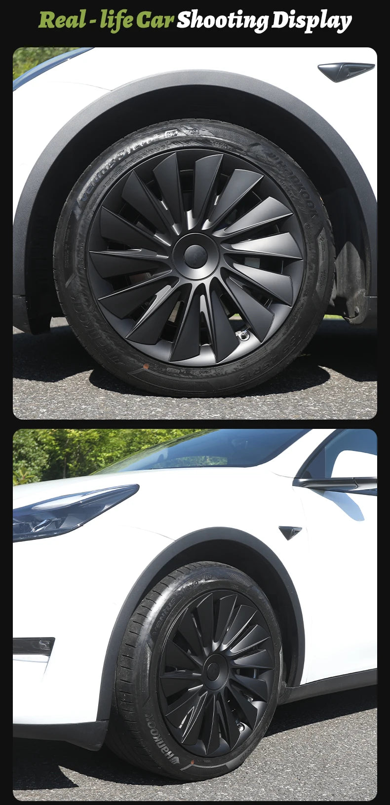 Tesla Model Y 2020–2024 19" Full Coverage Blade Wheel Hubcap – Car Accessories