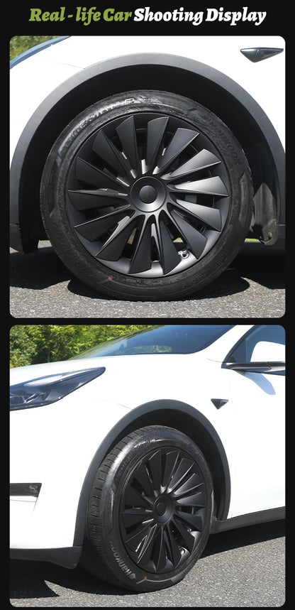Tesla Model Y 2020–2024 19" Full Coverage Blade Wheel Hubcap – Car Accessories