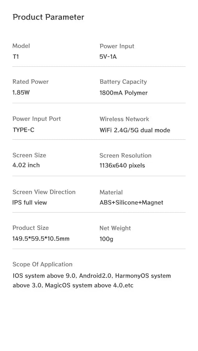 Magnetic Phone Monitor for Vlog – Self-Timer Rear Camera Screen for Live Streaming & Content Creation