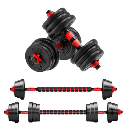 5-44lbs Adjustable Dumbbell & Barbell Set – Anti-Slip Grip Home Gym Fitness Weight Plates for Strength Training