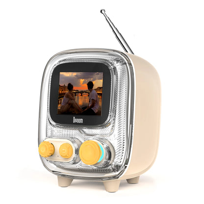 Divoom T-Tiivoo-2 Mini Retro Bluetooth Speaker – Portable Vintage White Noise Sleep Aid with High-Quality Subwoofer