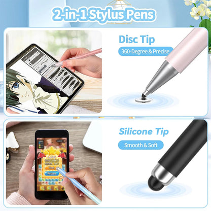 2-in-1 Universal Stylus Pen - Touch Screen Pencil for iPad, iPhone, Android & Tablets