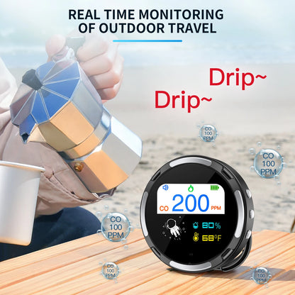 Dotwise Carbon Monoxide Alarm - Portable CO Leak Detector with LCD Display for Home & Camping