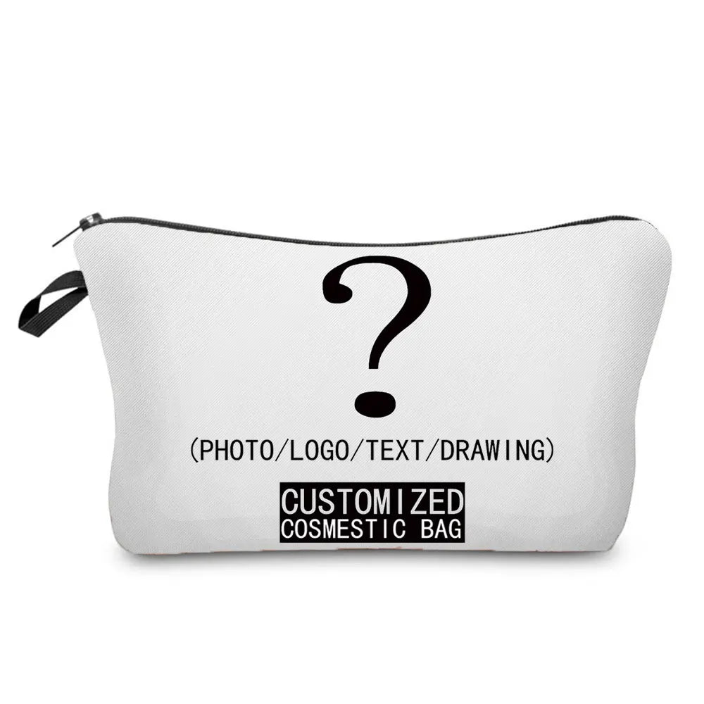 Organizer Toiletry Kit - Cartoon Letter Print Cosmetic Bag for Nurses, Doctors, Travel Makeup Bag, Women's Pencil Case Gift