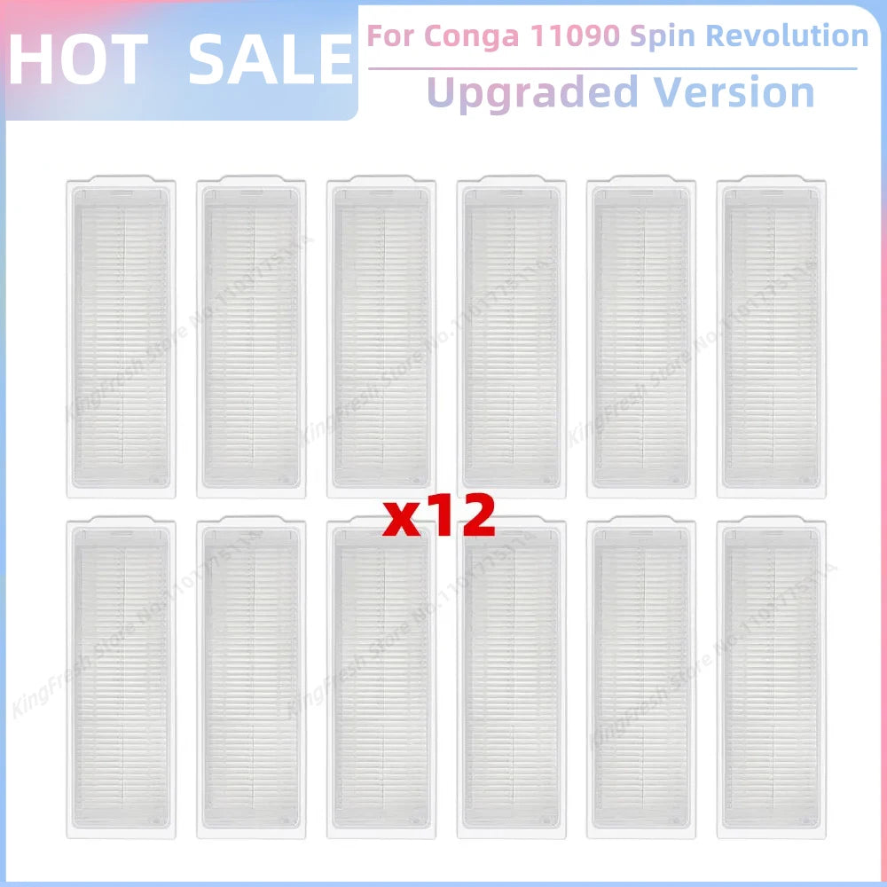 Replacement Parts Kit for Cecotec Conga 11090 / 13090 Spin Revolution Vacuum – Roller, Brushes, HEPA Filter & Mop