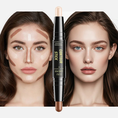 Dual-Ended Contour & Concealer Stick – Long-Lasting Foundation for Dark Circles & Facial Contouring