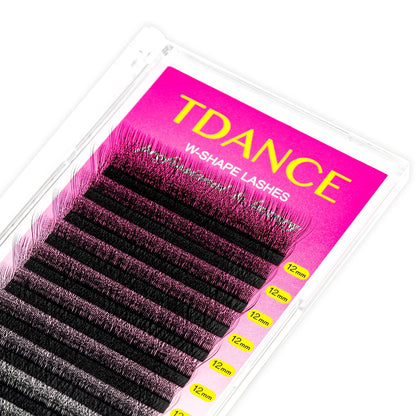 TDANCE 3D–6D Premade Fan Eyelash Extensions – W Style Faux Mink Soft Bloom Automatic Flowering Volume Lashes for Natural Salon-Quality Look