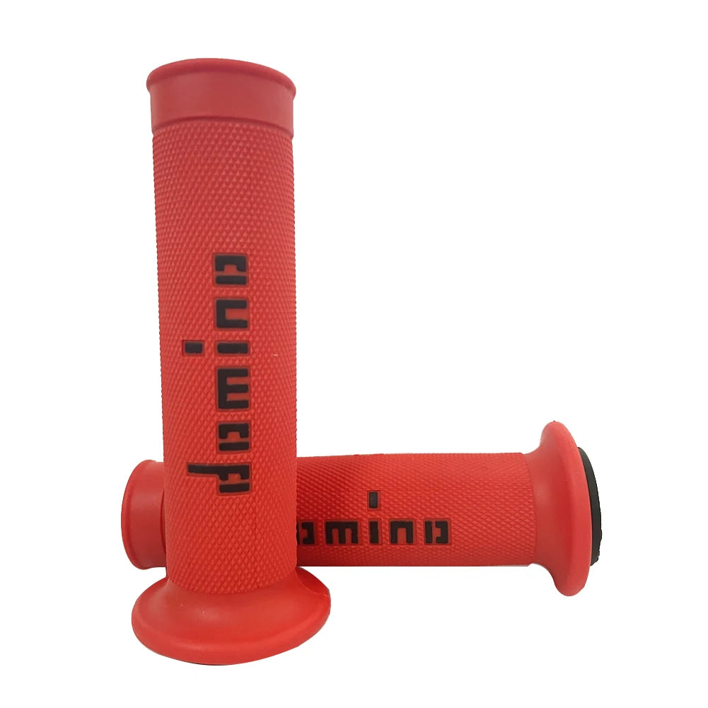 7/8" (22/24mm) Gel Rubber Domino Motorcycle Handlebar Grips — Universal for KTM Yamaha Pit Bike Motocross (9 Colors)