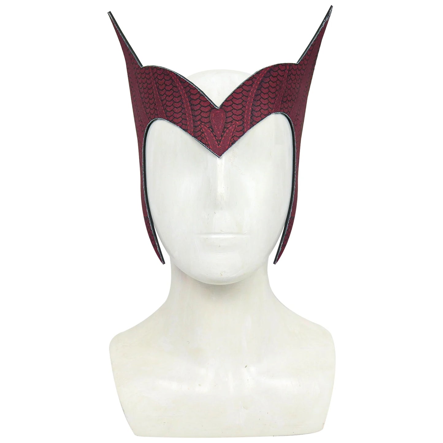 Scarlet Witch Cosplay Headband & Mask — Leather Face Cover for Adult Halloween, Superhero Costume & Party Props