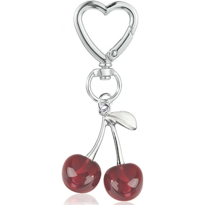 Cute Kawaii Cherry Keychain – Bag & Purse Charm for Women, Car Key Decor & Gift Accessory