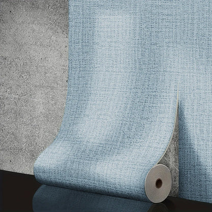 50cm x 10m Linen 3D Foam Self-Adhesive PVC Wallpaper - Solid Color, Thickened Waterproof Wall Stickers for Renovation