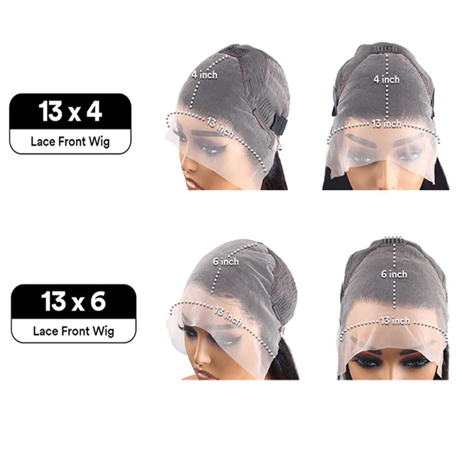 HD Lace Highlight Wig – Ombre Human Hair 13x6 Deep Wave Frontal Wig, Brazilian 13x4 Water Wave Curly Wig for Women