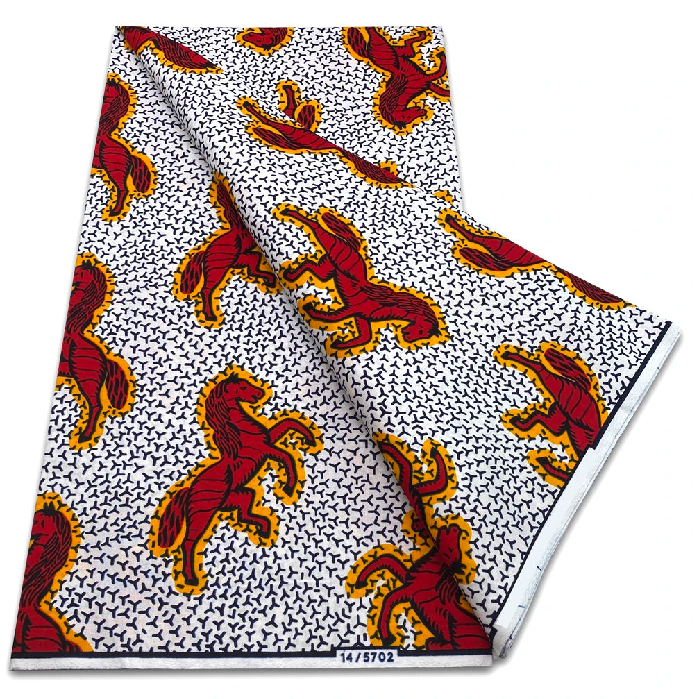 Classic African Wax Fabric - 100% Cotton Soft Ankara Pagne for Women's Dresses