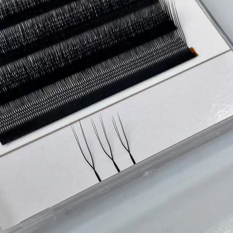 U Shape Lash Extensions — Soft Natural Premade Fan YY Bloom Eyelashes for DIY Application