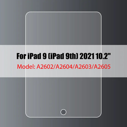 Tempered Glass Screen Protector for iPad 10.2, 9.7, 10.5, 10.9, Pro 11, New iPad 9/8/7/6/5, Air 4/3/2, Mini 2020-2022
