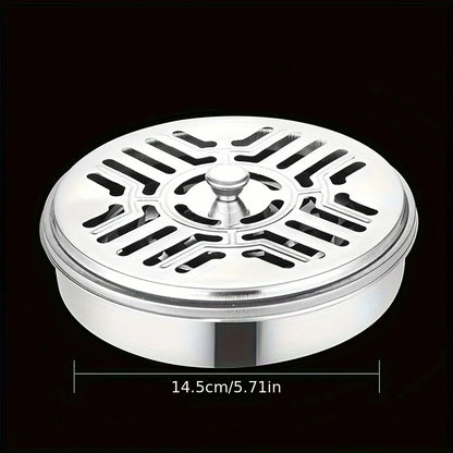 Incense & Mosquito Coil Holder — Household Tray with Lid for Living Room, Bedroom, and Outdoor Use