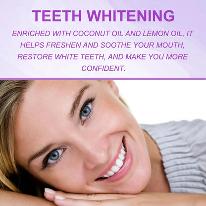 14PCS Teeth Whitening Strips – Purple Dental Bleaching Gel Strips for Oral Hygiene & Tooth Brightening