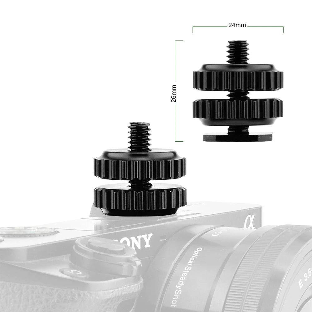 Mini Ball Head Panoramic Tripod – 1/4'' Hot Shoe Mount for DSLR Camera, Camcorder, Monitor, Smartphone, Light, Microphone, Slider