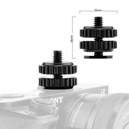 Mini Ball Head Panoramic Tripod – 1/4'' Hot Shoe Mount for DSLR Camera, Camcorder, Monitor, Smartphone, Light, Microphone, Slider