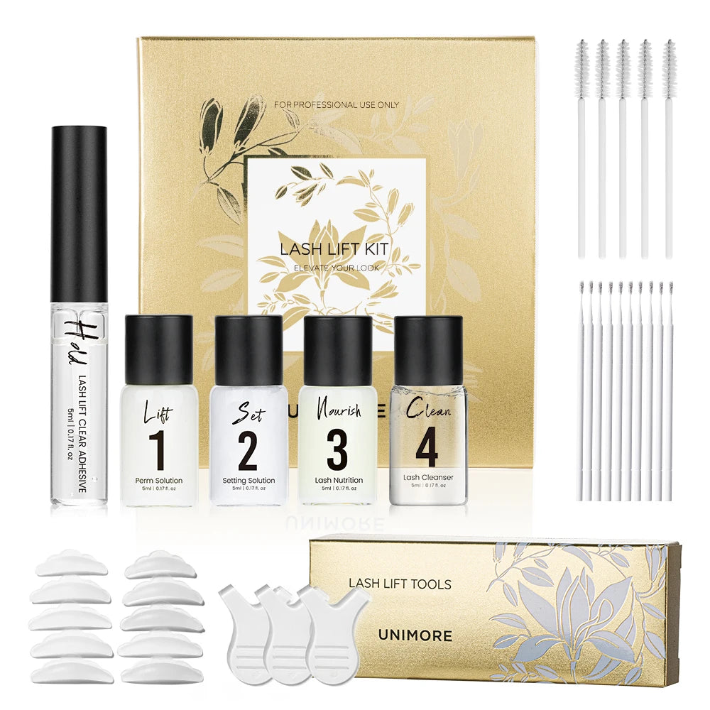 Gollee Eyelash Lifting Perm Kit – Original Lash Lift Set for 4-6 Weeks Retention, Eyelash Curler & Treatment Makeup Set