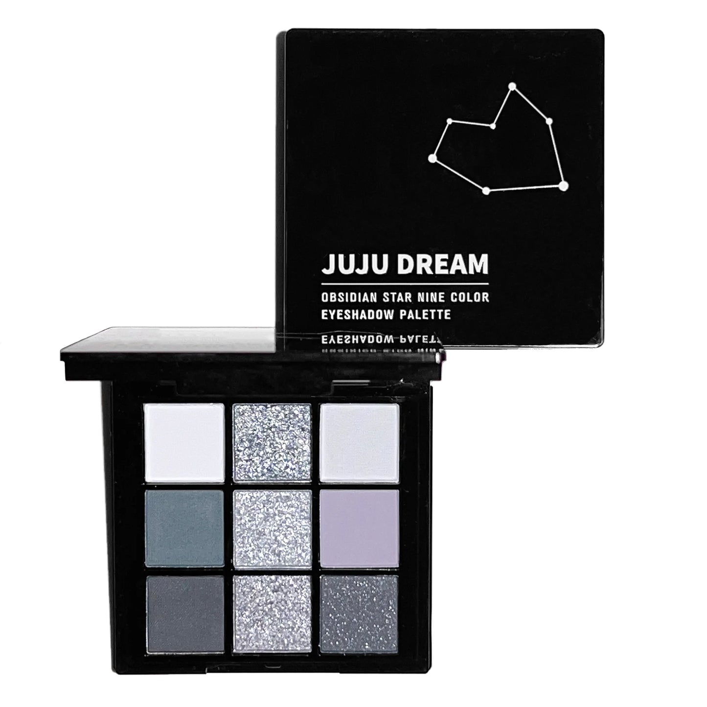 9 Shade Black Swan Eyeshadow Palette - Smoky Matte & Glitter Colors with Long Lasting Easy Blend Finish