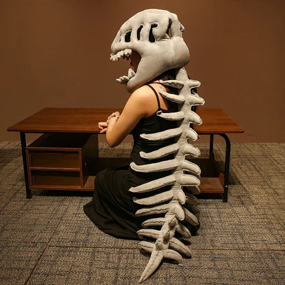 Dinosaur Skeleton Headgear Pillow – 4 Colors for Party Cosplay & Cozy Sofa Lounging