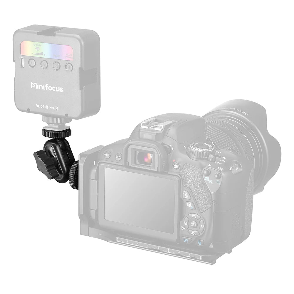 Double Ball Heads Magic Arm with 15mm Ball, 360° Rotation, 1/4'' Screw Extend Mount for GoPro, DSLR, Camera, Monitor, Video Light, Mic, Tripod
