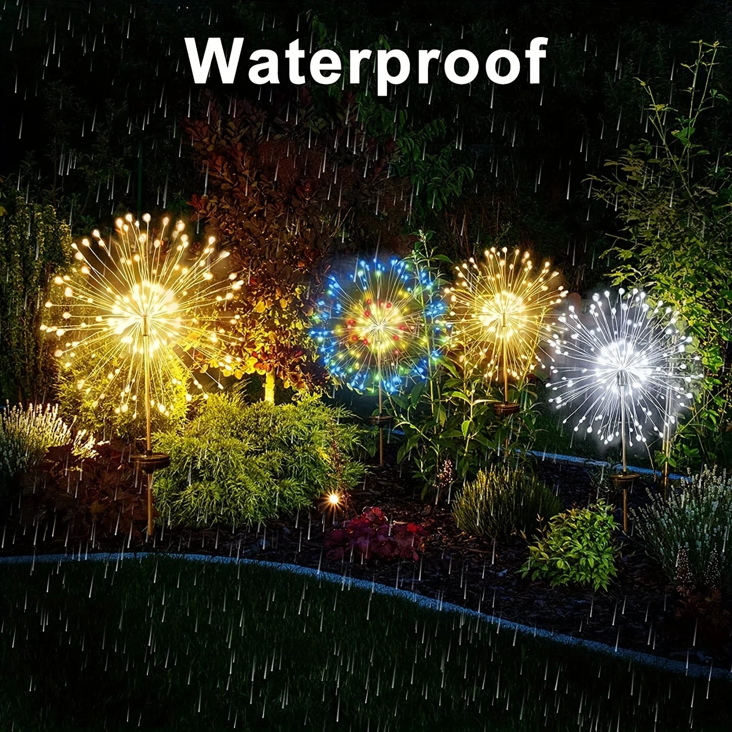 1-Pack Solar Fireworks Lights – Outdoor Holiday Lighting for Garden, Patio, Halloween, Christmas, Wedding & Wall Decor