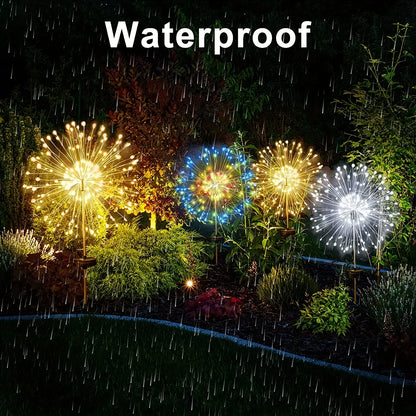 1-Pack Solar Fireworks Lights – Outdoor Holiday Lighting for Garden, Patio, Halloween, Christmas, Wedding & Wall Decor