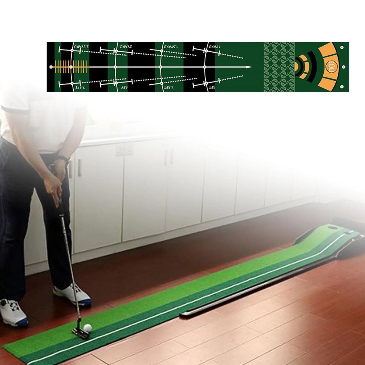Portable Golf Putting Mat – Lightweight Putting Practice Training Aid for Home, Lawn, and Park, Golf Gift Accessory