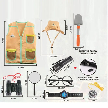 Kids Outdoor Adventure Exploration Kit – Explorer Costume & Role-Play Set for Children