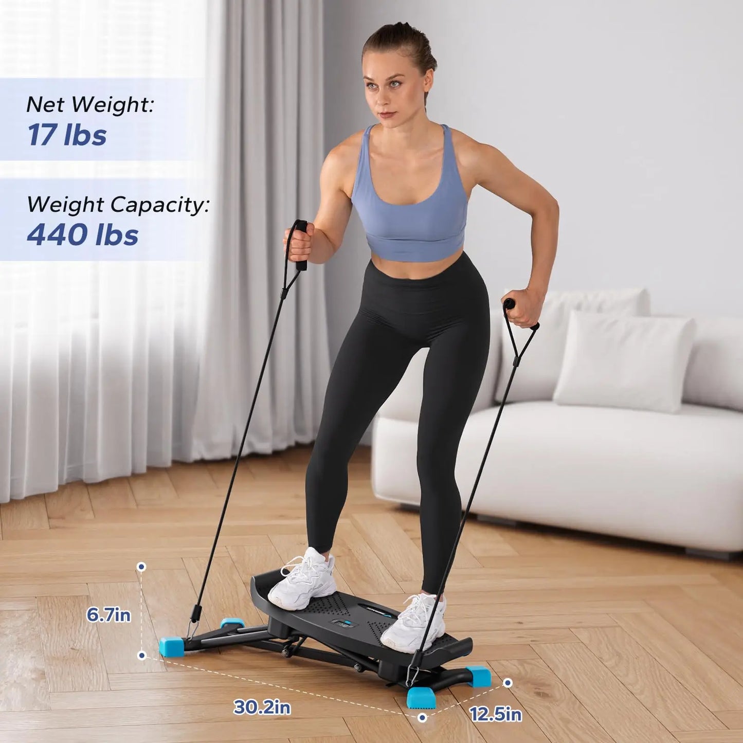 MERACH Simulated Ski Machine – Full Body Cardio Fitness Trainer for Leg Workout & Aerobic Exercise