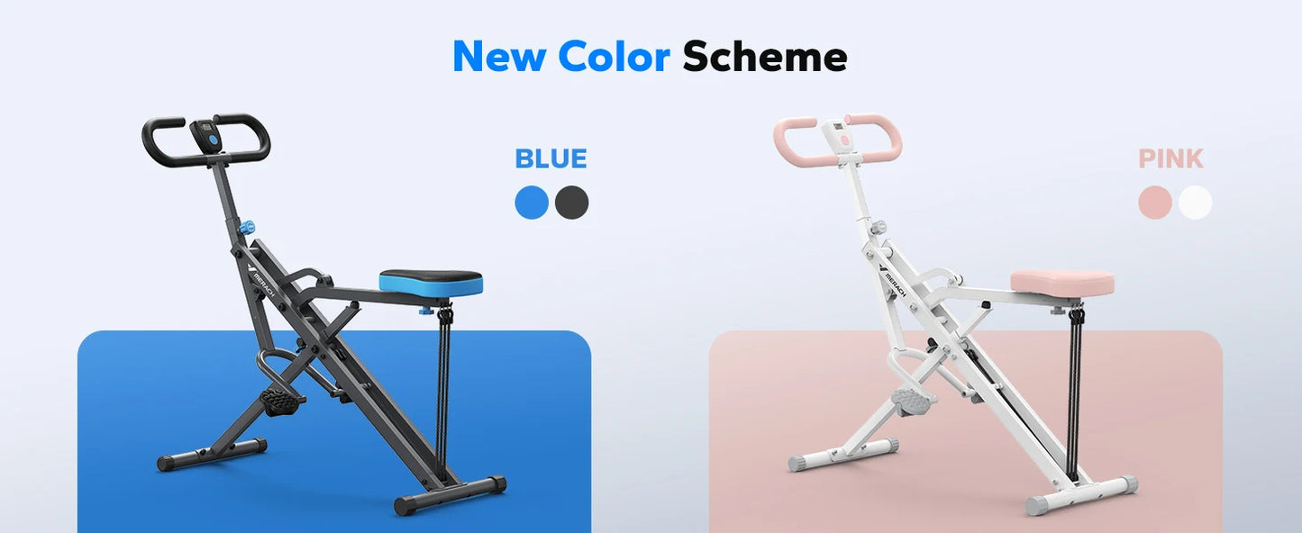 MERACH 2 in 1 Squat Rowing Machine – Foldable Glute Trainer & Leg Exercise Equipment, Easy Setup for Home Fitness