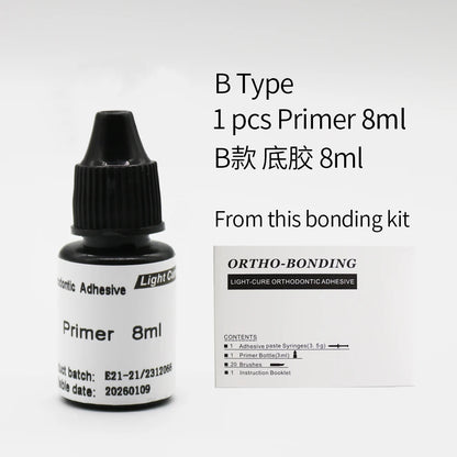 Orthodontic Bonding Adhesive Light Cure Primer – 8ml/10ml Bottle for Dental Use