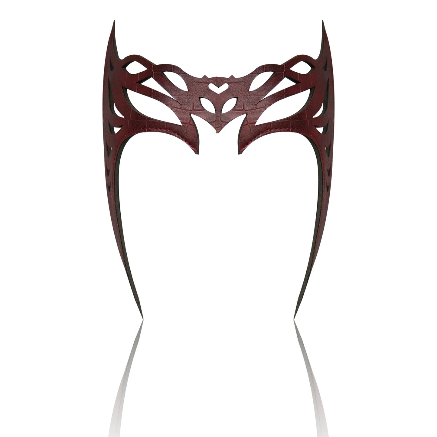 Scarlet Witch Cosplay Headband & Mask — Leather Face Cover for Adult Halloween, Superhero Costume & Party Props