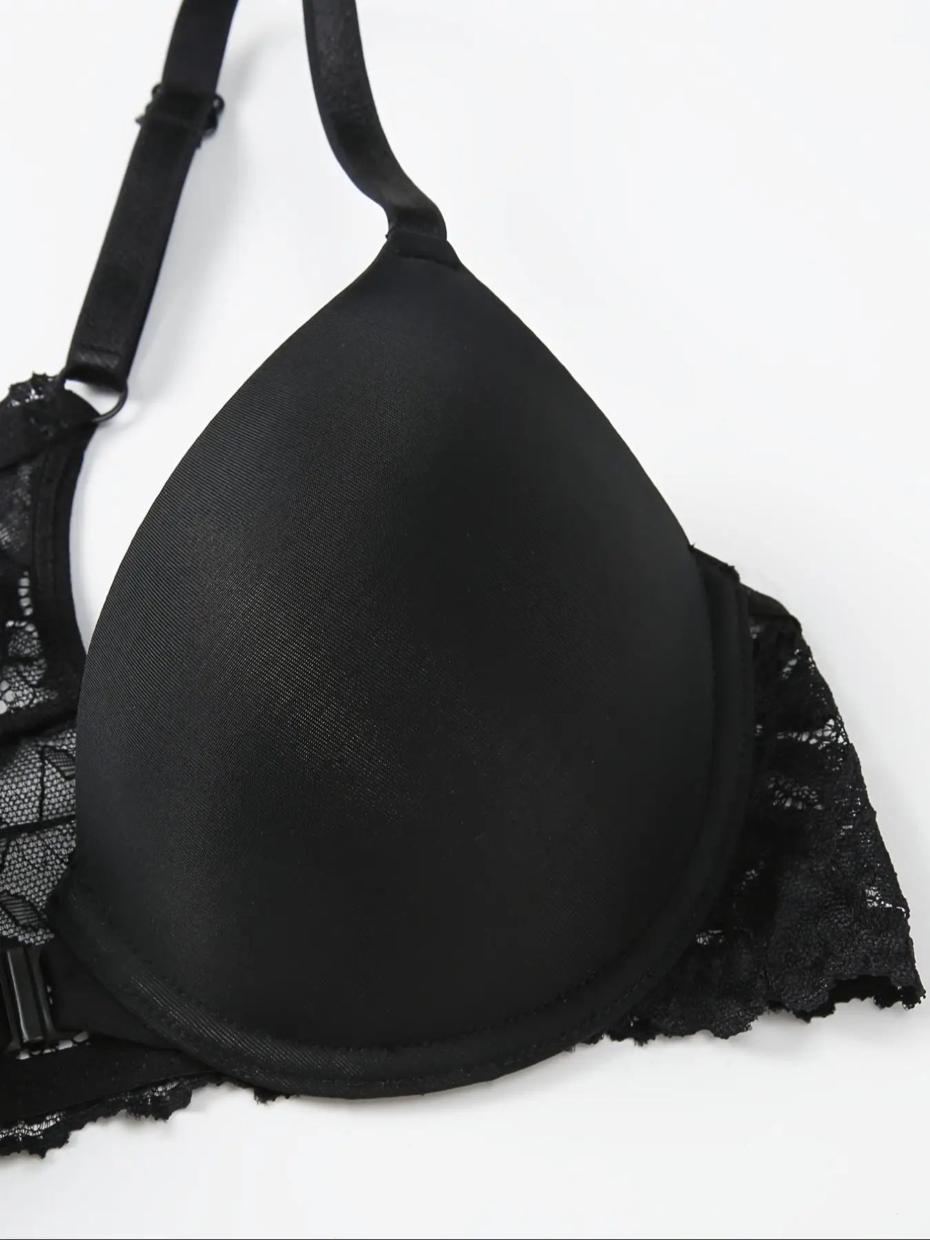 Front Button Lace Deep V Push-Up Bra – Sexy Comfortable Beautiful Back Underwear for Women