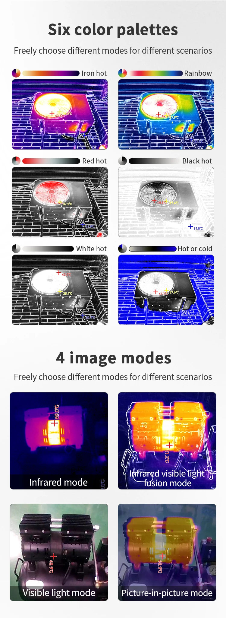 TOOLTOP T7Pro Android Thermal Imager – 256x192 Infrared Camera, -50~600℃, 12 Languages for Industrial Inspection