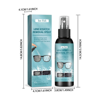 Jue-Fish 100ml Glasses Scratch Removal Spray – Lens & Camera Screen Cleaner, Eyeglass Repair Solution